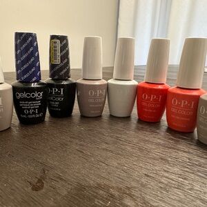 OPI GelColor Collection with Black, Gray, and Red Shades